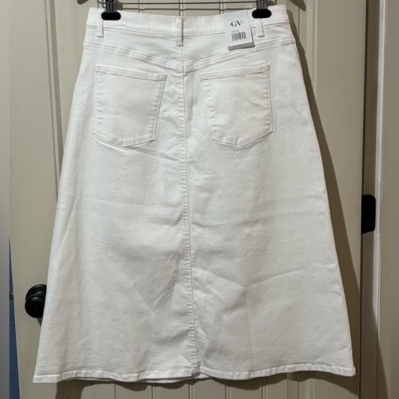 Gloria Vanderbilt Vintage White Midi Denim Skirt NWT - Picture 6 of 12